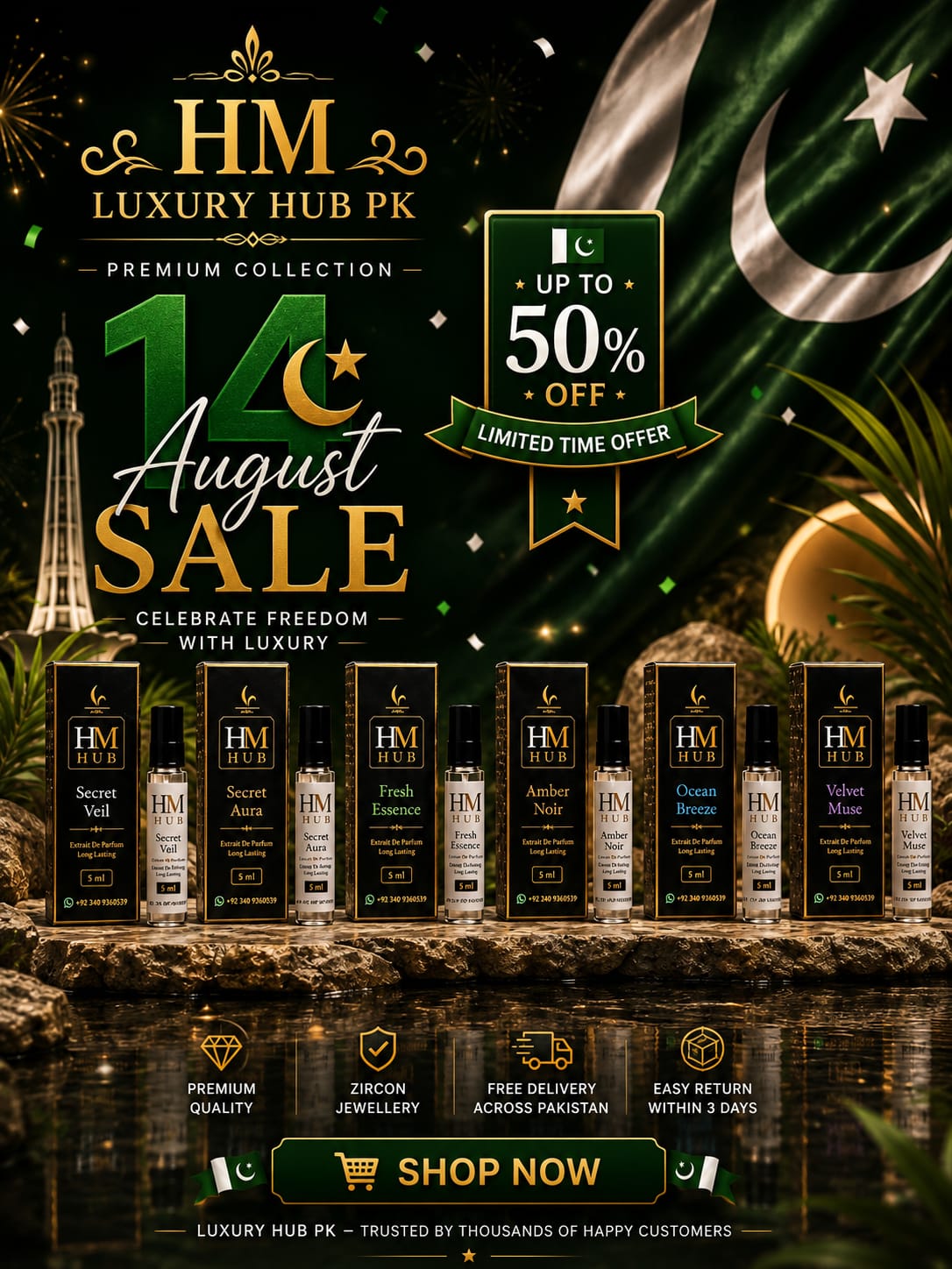 14 Agust Sale Of 6 Perfume Tester Set
